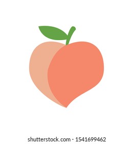 Peach icon,vector illustration. Flat design style. vector peach icon illustration isolated on White background, peach icon Eps10. peach icons graphic design vector symbols