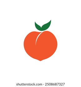 Ícone de pêssego, ilustração vetorial. ícone de pêssego vetorial ilustração estilo moda para web e app em fundo branco..eps