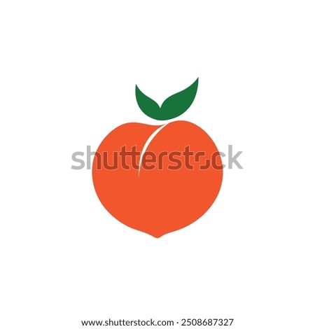 Peach icon,vector illustration. vector peach icon trendy style illustration for web and app on white background..eps