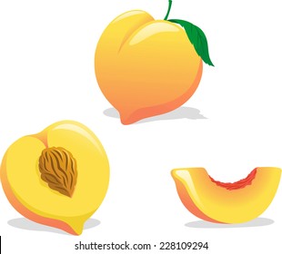 Peach illustration cartoons