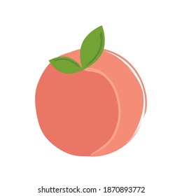 Peach Illustration, Peach Icon, Peach Drawing, Peach Background, Vector Illustration Background