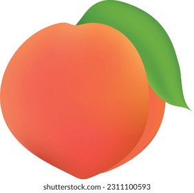 Ilustración De Peach En Fondo Blanco