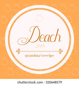Peach jam label graphic