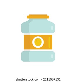 Peach jar icon. Flat illustration of Peach jar vector icon isolated on white background