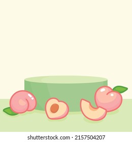 peach kawaii doodle plano virtual moderno entorno de representación 3d