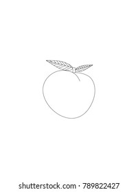 Peach line drawing