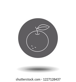 Peach line icon, outline vector sign, linear pictogram isolated on white. logo illustration