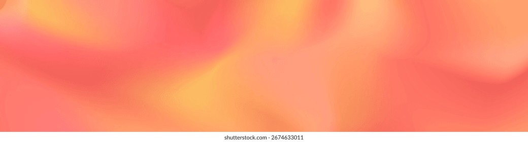 Pêssego gradiente líquido abstrato bandeira pastel cor. Vetor de textura de verão de gradação suave amarela