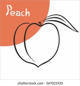 peach, logo