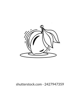 Peach logo design concept artwork