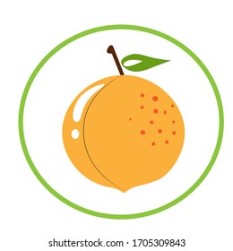 peach  logo illustration vector . isolated on white background