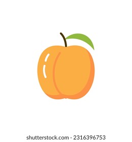 Icono de línea de logotipo Peach, diseño de imagen de símbolo jugoso vectorial. Icono de melocotón tropical pictograma de línea de logotipo