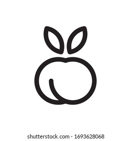 Peach logo template vector icon design