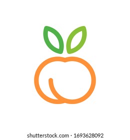 Peach logo template vector icon design