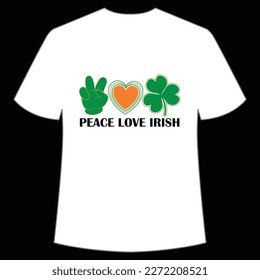 Peach Love Irish, St. Patrick's Day Shirt Print Template, Lucky Charms, Irish, everyone has a little luck Typography Design