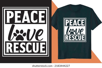 Peach Love Rescue Cat T Shirt Design