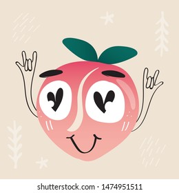 The peach lover man character