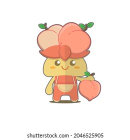 Ilustración de vectores gráficos de mascotas de mascota de mascota, diseño agradable para el tema de frutas y verduras, para niños, niñas, kindergarten, preescolar. adorables, chichos, coloridas imágenes. para pegatinas, elementos visuales, envoltura de regalo