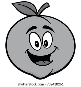 Peach Mascot Illustration