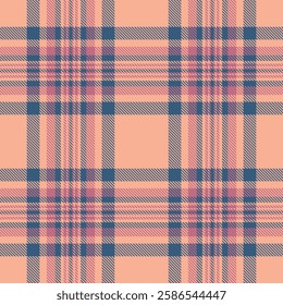 Peach and navy plaid pattern.  Elegant, seamless textile design ideal for fashion, home decor, or website backgrounds.  Subtle yet stylish, this repeat texture offers a versatile, modern aesthetic.