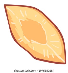 Peach or nectarine cut in half, isolated vegetarian dessert or healthy and useful nutrition. Vegan and refreshing meal for dieting. Homegrown apricots, market or organic shop. Vector in flat style