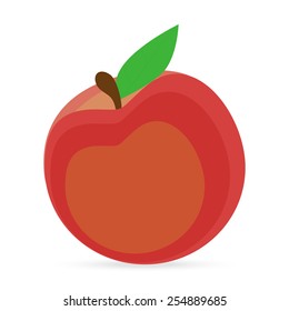 peach on a white background