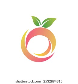 Peach Orange Logo Design Vector