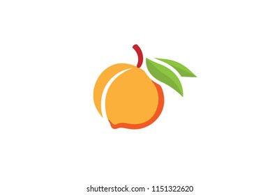 Peach Orange Logo Symbol Vector Design Illustration