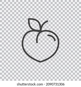 Icono de contorno de pegado. Vector aislado sobre fondo transparente.