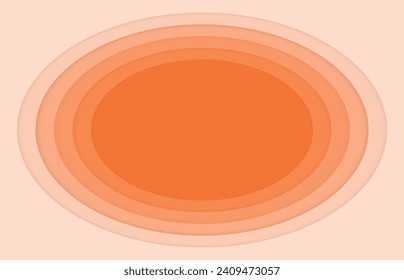 Peach oval paper cut-out background