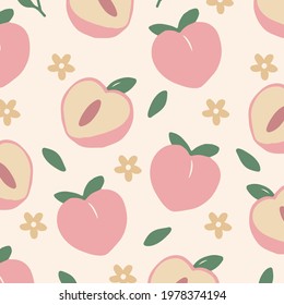 peach pattern, peach Background vector