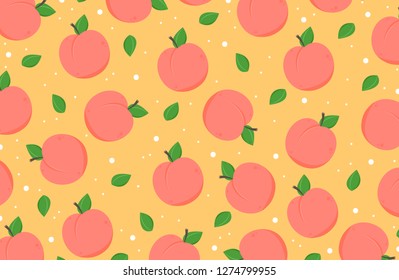 Peach pattern cartoon vector. symbol. logo design. 