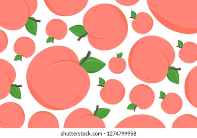 Peach pattern cartoon vector. symbol. logo design. 