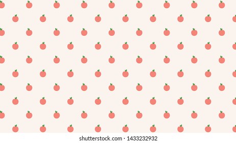 Peach pattern vector. peach symbol. wallpaper. free space for text. copy space.