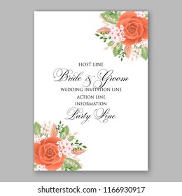 Peach Peony wedding invitation Vector botanical banners set with pink peony flowers greeting card  bridal shower invitation