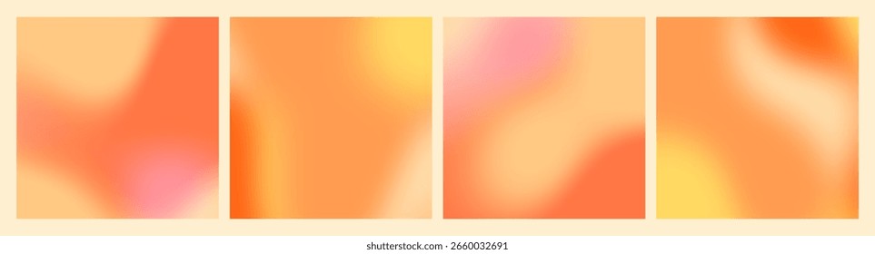 Peach Pink Abstract Gradient. Fundo de cor laranja pastel e pêssego. Textura de vetor de gradação suave amarela