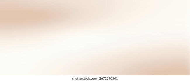 Fondo beige rosa melocotón. Desenfoque suave y gradación de color cálido. Anuncio estético sencillo. Superposición orgánica neutra pálida. Tranquilo telón de fondo de belleza. Cubierta de transición de gradiente cálido de Vector.