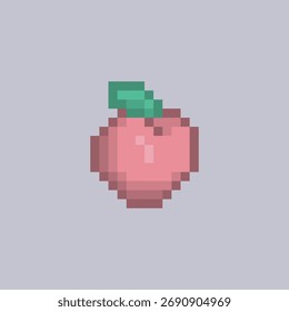 Melocotón en estilo pixel art