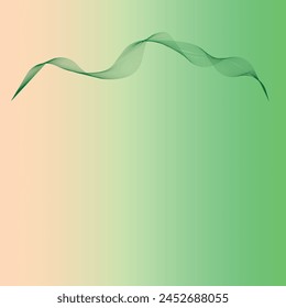 Peach Puff color and Spring Green color gradient with smooth line art Blank background for product display, product advertising backdrop,luxury-3d-background, modern-abstract-background, product 3d.