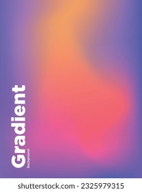 Peach Purple Vibrant Gradient Background. Blurred Color Wave. Graphic background, Vector EPS.
