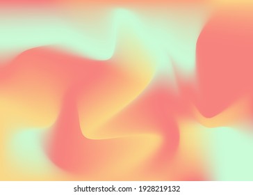 Peach red yellow gradient fluid abstract geometric art modern wave background