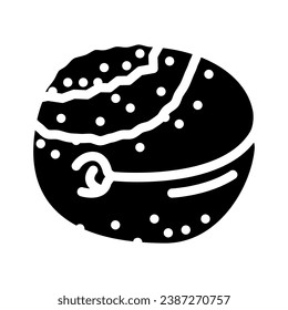 peach rotten food glyph icon vector. peach rotten food sign. isolated symbol illustration
