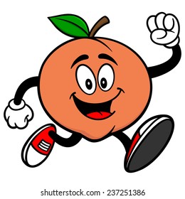 Peach Running