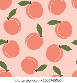 Peach Seamless abstract backgrounds. Hand drawn various shapes and doodle objects. Can be used for printing needs and other digital needs. Contemporary modern trendy vector illustrations.