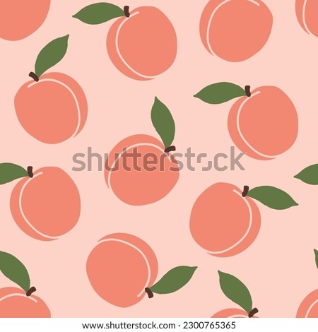 Peach Seamless abstract backgrounds. Hand drawn various shapes and doodle objects. Can be used for printing needs and other digital needs. Contemporary modern trendy vector illustrations.