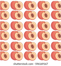 peach seamless pattern design vector illustration eps 10