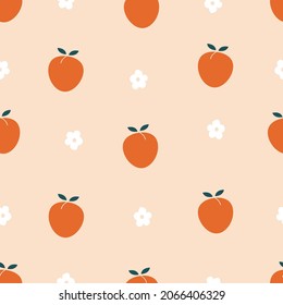 Colocar fondo de fruto dibujado a mano en un patrón sin fisuras en el estilo infantil Utilizado para imprimir, papel pintado, decoración, ilustración vectorial textil.