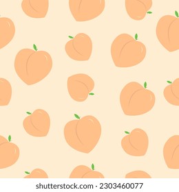 Peach seamless pattern with pastel colors