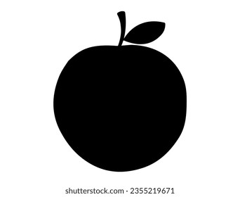 Peach silhouette vector art white background