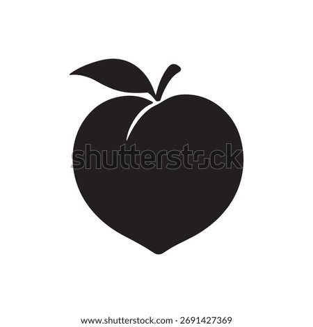 Peach Silhouette vector illustration design on a white background